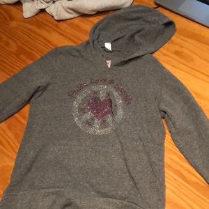 peace love sparkle hoodie